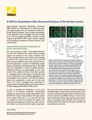 N-SIM cho phân tích định lượng cấu trúc siêu nhỏ của màng nhân