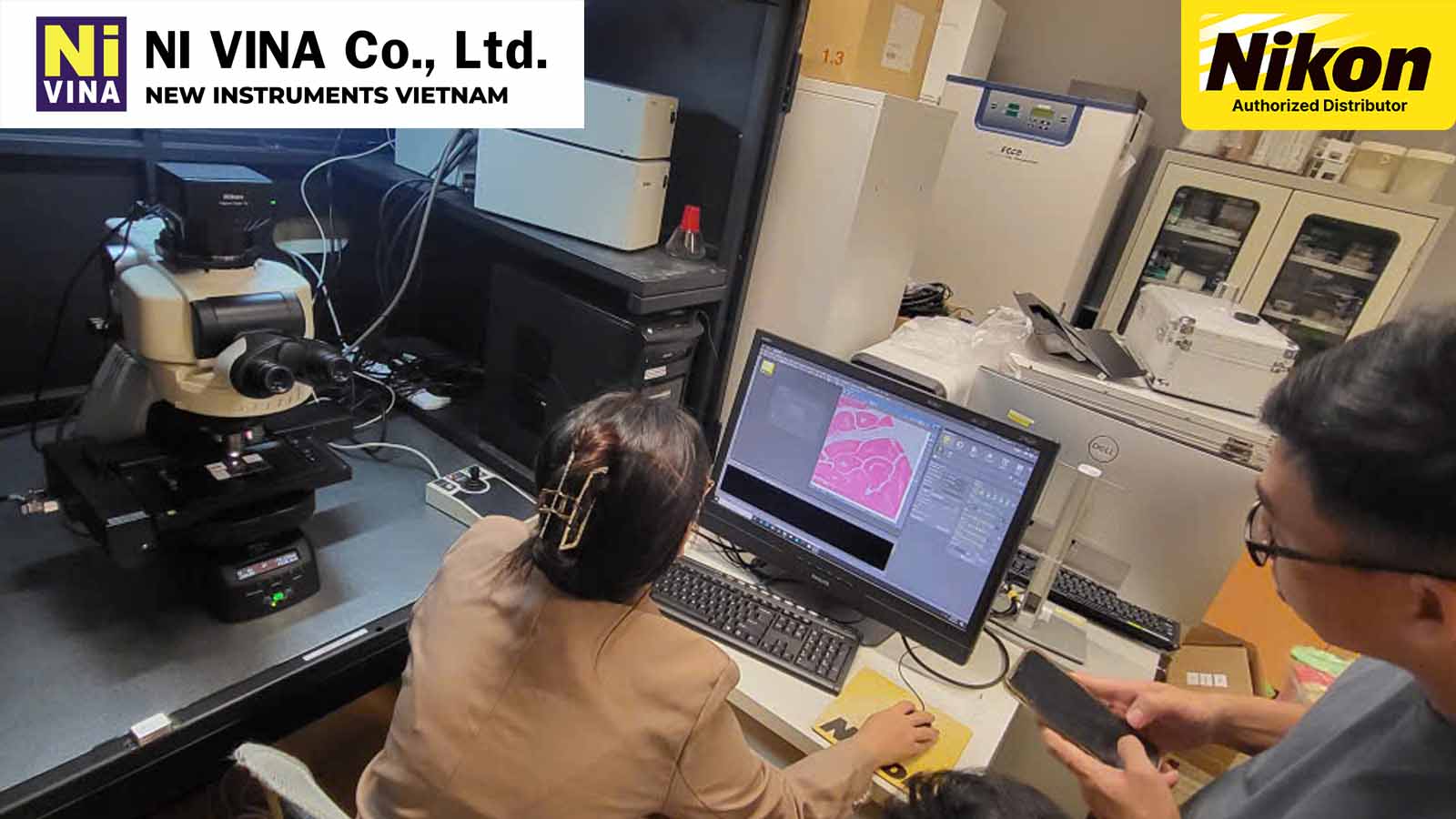 Kỹ sư NIVINA được Hãng NIKON đào tạo trực tiếp về scan trên hệ thống Ni-E hoàn toàn tự động