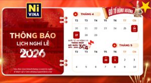 [THÔNG BÁO] LỊCH NGHỈ LỄ GIỖ TỔ HÙNG VƯƠNG, 30/04 & 01/05/2026